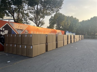 Xinling elektriske scootere elektriske motorcykler pakning og levering til Eg...